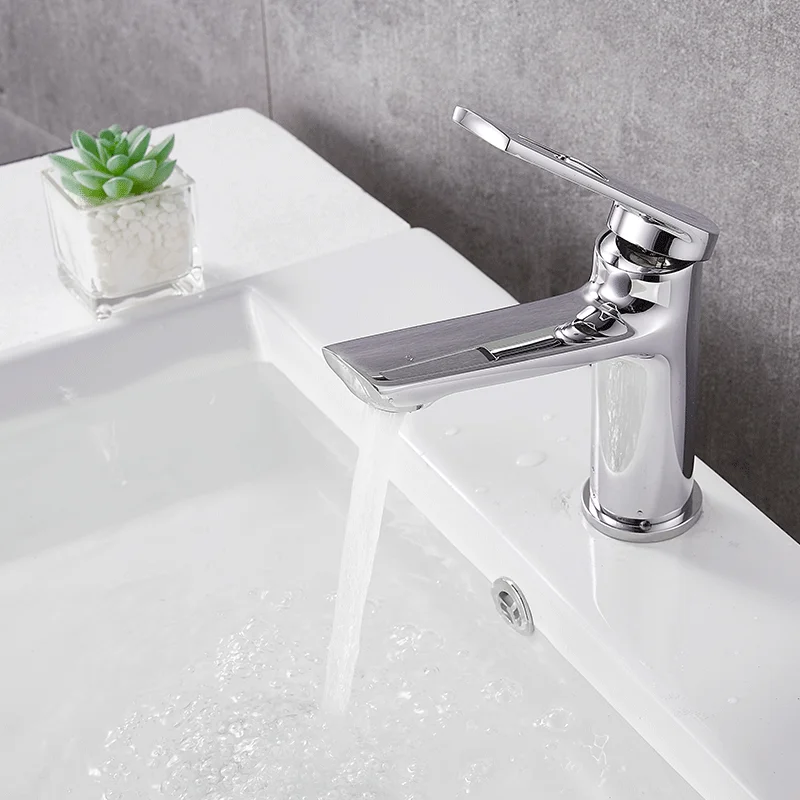ROVATE High Quality Bathroom Basin Faucet Modern Design Single Handle Hot & Cold Washbasin Sink Faucet Mixer