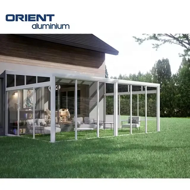 Outdoor Aluminum Sunroom Aluminium Frame Patio Covers Sunrooms & Glass Houses Solarium Winter Garden Free Standing Sunroom