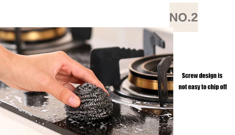 Kitchen Cleaning Stainless Steel Scourer Dish Washing Pan Washing Scrubber Balls   for kitchen Cleaning