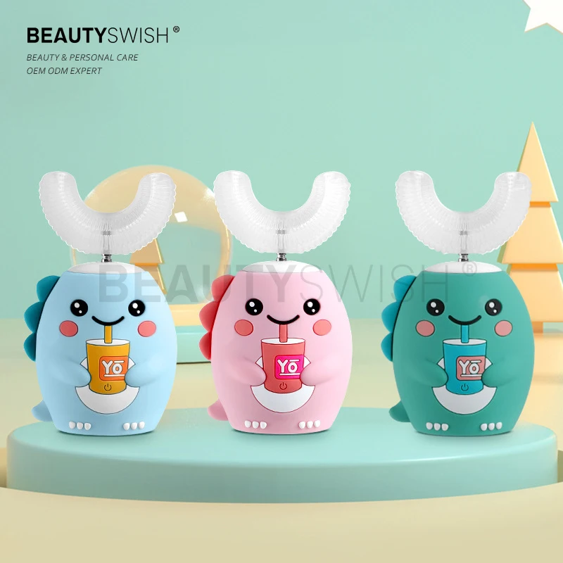 Fully Automatic Waterproof Personal Care Oral 360 U Shape Sonic Soft Silicone Brush head Adult/Kids Electric Toothbrush
