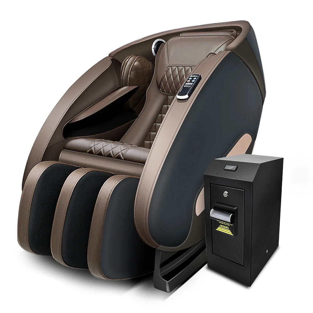credit card coin paper money operated cashless model sl-track zero gravity 4d vending massage chair bill for commercial use