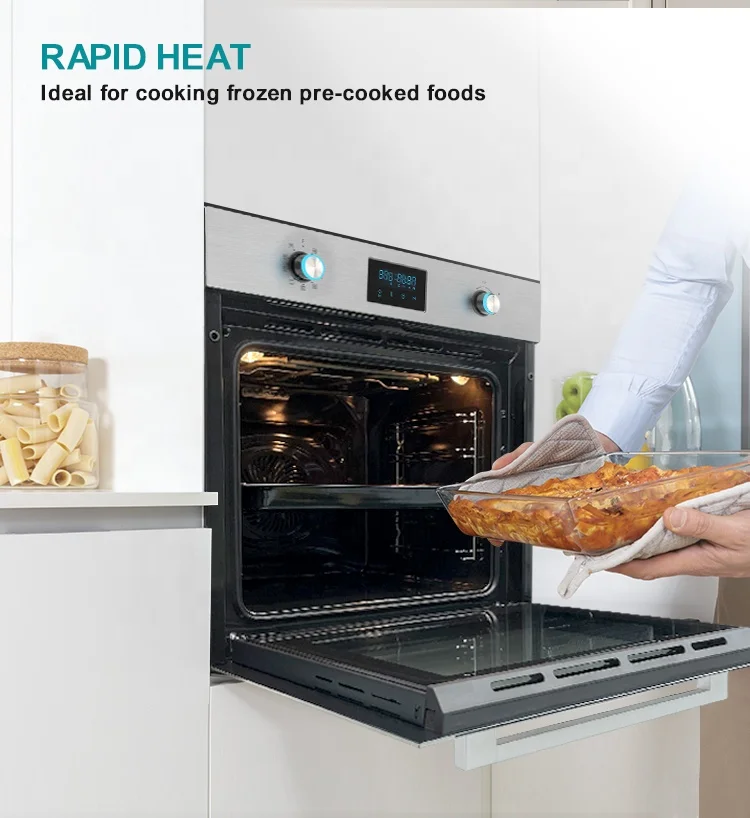 74L Multifunctional Electric Built in Oven Safe and Reliable Kitchen Appliance 60cm Wall Oven