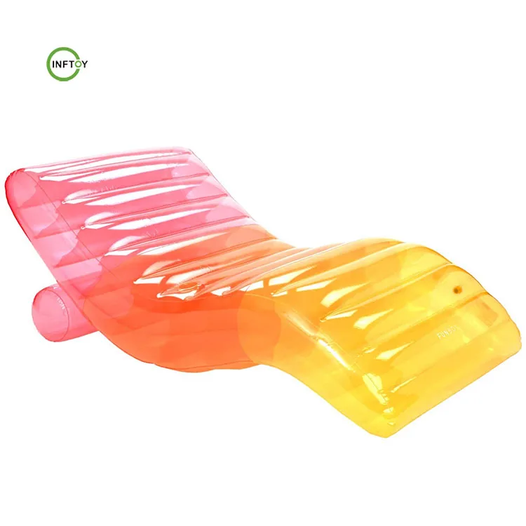 Large Inflatable Luxury Clear Chaise Lounger Pool Float,Inflatable water sofa Inflatable Ride-ons