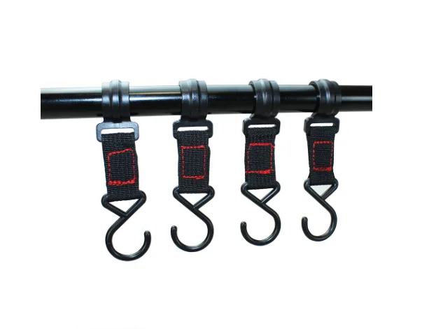 Small size outdoor aluminum alloy hanging rack camping portable folding hanger picnic storage tripod with hook