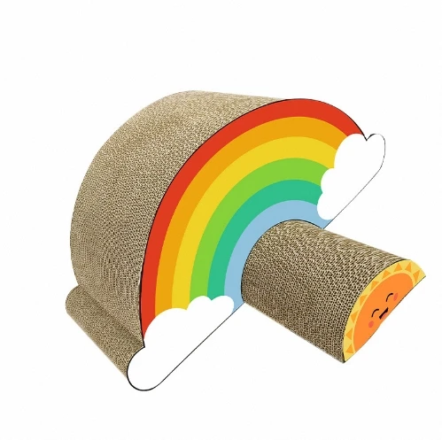 Wholesale cardboard cat house shape packaging corrugated cardboard box cat grab board