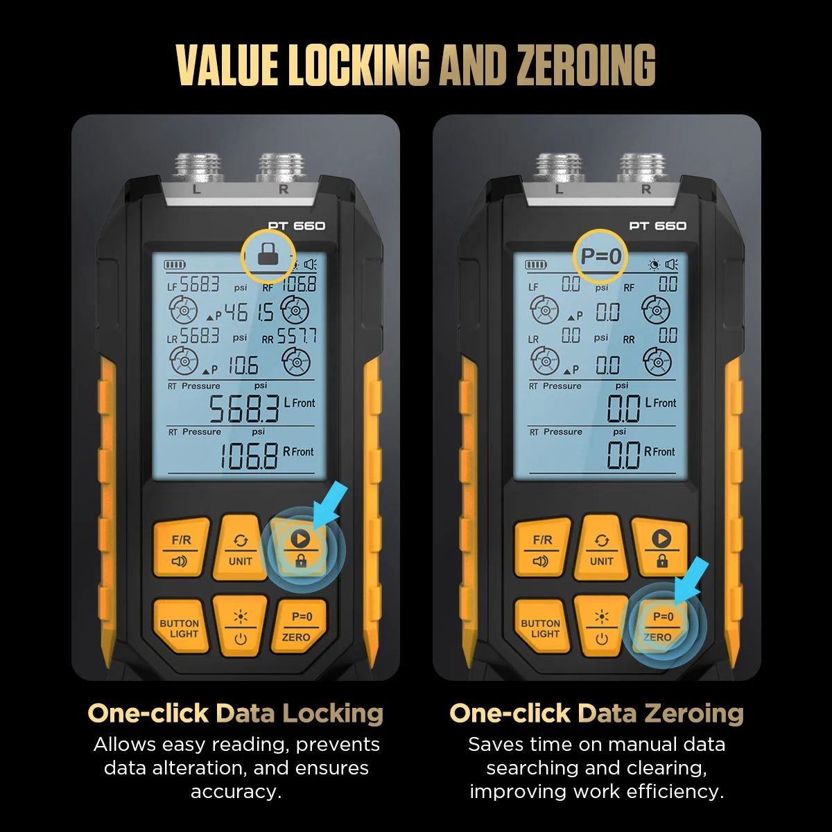 AUTOOL PT660 Hydraulic Master Cylinder Brake System Fluid Line Pressure Test Kit For Car