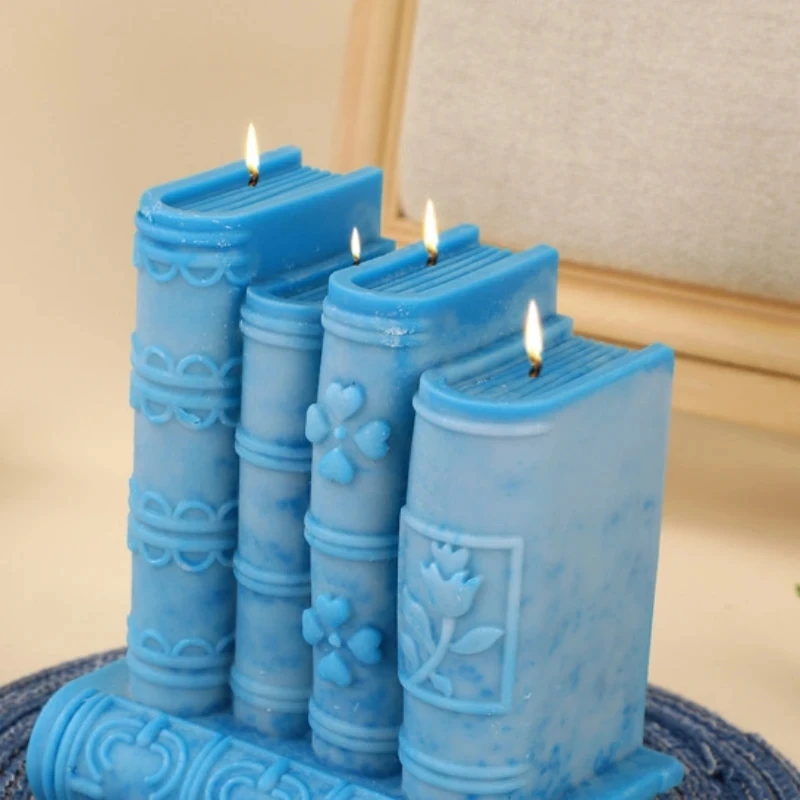 DIY Book Frame Candle Silicone Mold Cake Chocolate Resin Concrete Cement Gypsum Home Decor