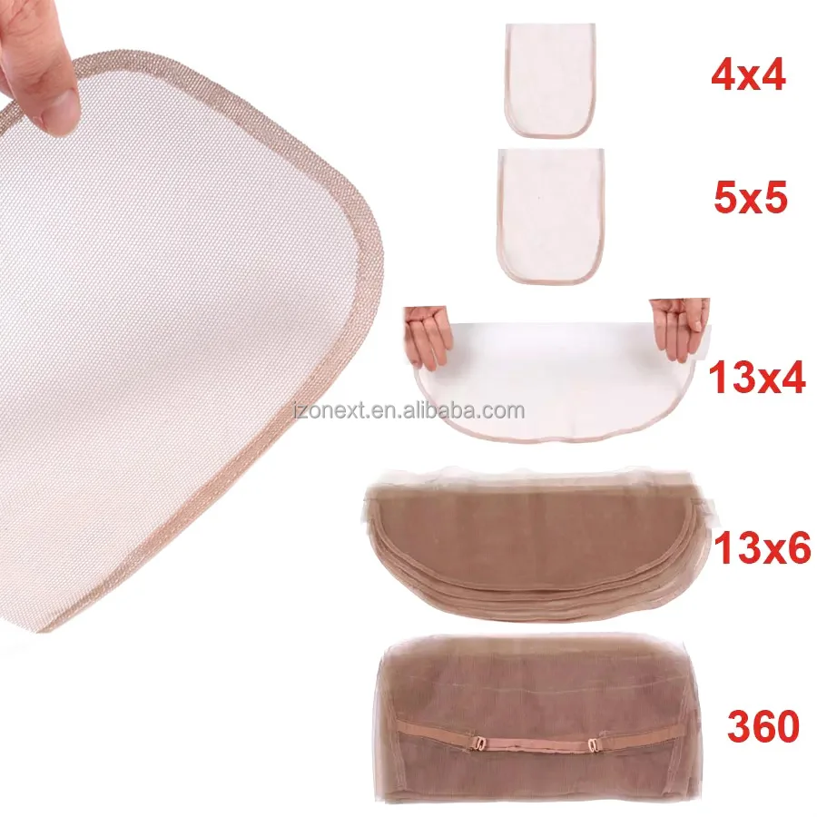4*4 5*5 2*6 13*4 13*6 4x4inch 13x4inch 360 Swiss Lace Net For Make Wigs Closure Front Base Hair Net Wig Cap Accessory