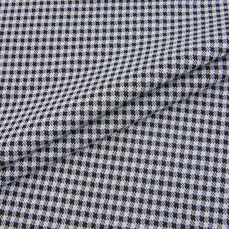 New arrival dress fabric material 95%POLY 5%SP stretch jacquard ecossais fabric for woman dress