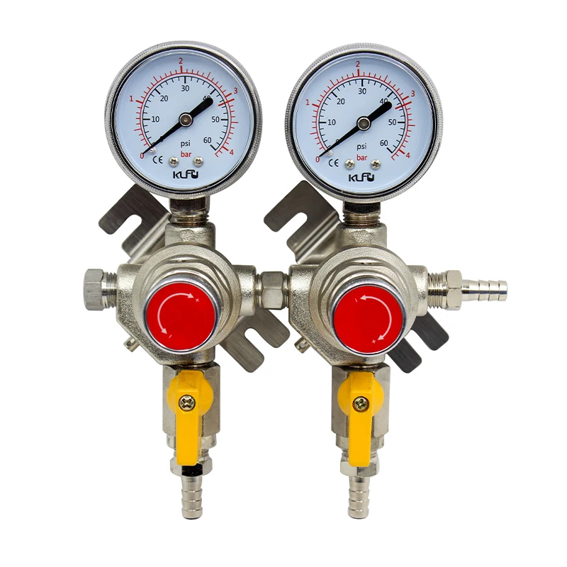 Dual Body Secondary Pressure Regulator Soda Beer Dispensing System