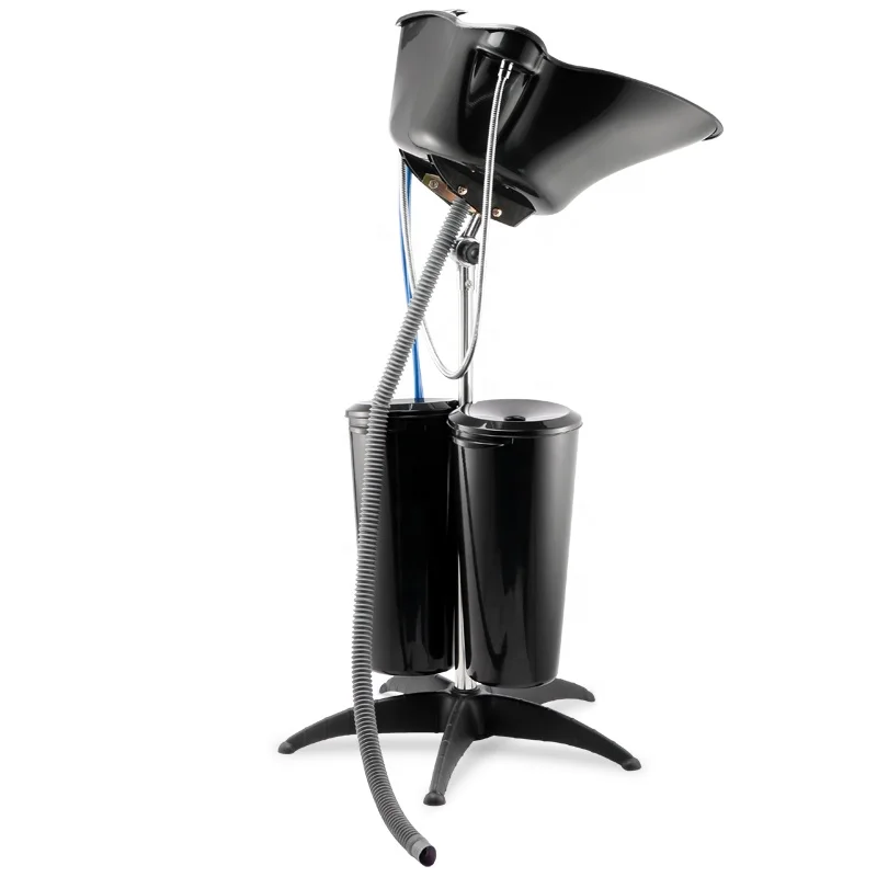 New Designed Portable Hair Wash Black Shampoo Basins Beauty Salon Furniture Barber Shop Hairdressers For Sale