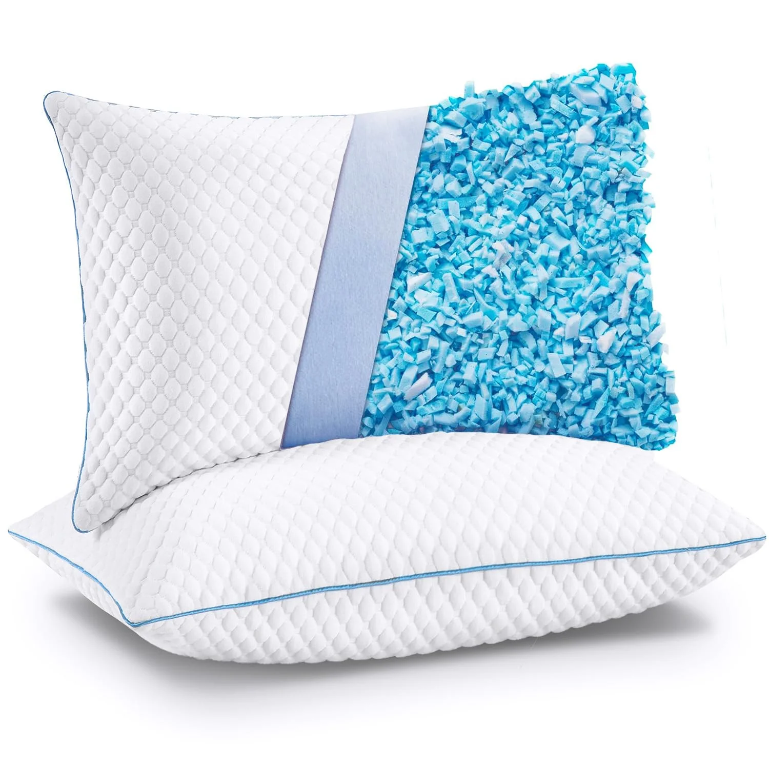 Hot selling high-quality solid washable and removable cover foam pillow with crumbs