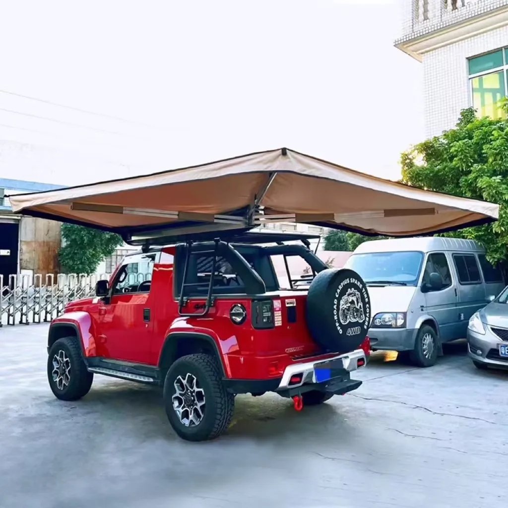 Waterproof 2.5M 4X4 4Wd Car Side Awning 270 Degree Walls Travel Trailer Family Camp Truck Suv 270 Awning Free Standing