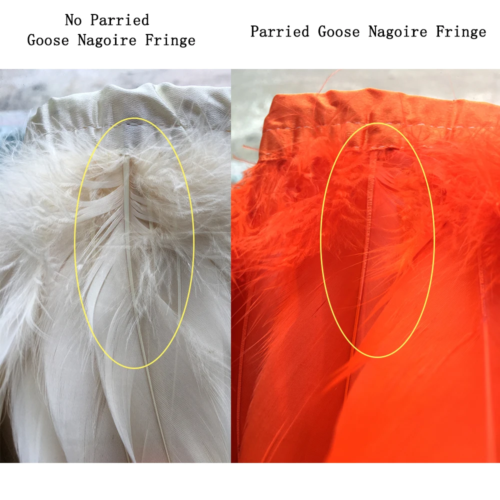 Feather Crafts Series Top Selling gold  goose personalized reasonable price fabric feather trimming trim  for  costume