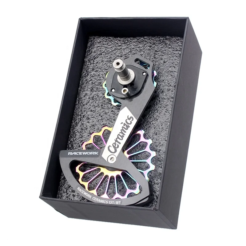 2021 top fashion RACEWORK carbon fiber ceramic rear derailleur 17t pulley suitable for Shimano R8000/9100/9150/8050