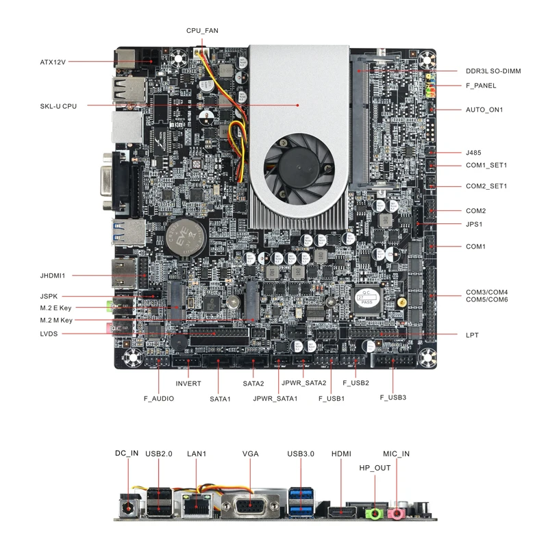 DDR3 Desktop Intel Core i5 CPU Mini Computer ITX Motherboard