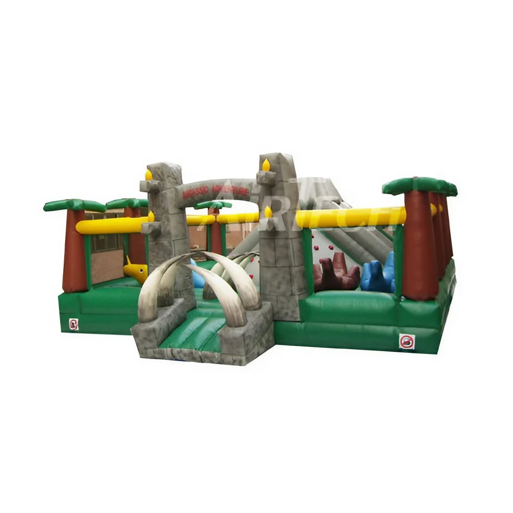 Factory price jurassic world bouncy castle adventure inflatable soft play inflatable playground outdoor for kids