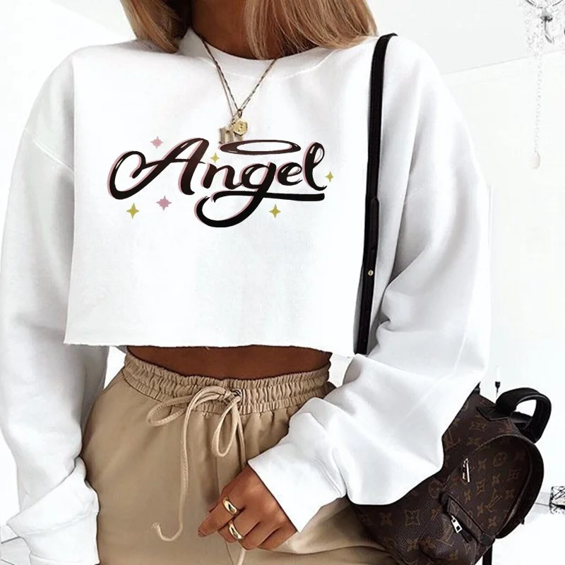 
D4331 High Quality Vintage Pullover Blanket Plain Short Cropped Crewneck Women Sweatshirt Unisex Crop Top Custom Hoodies 