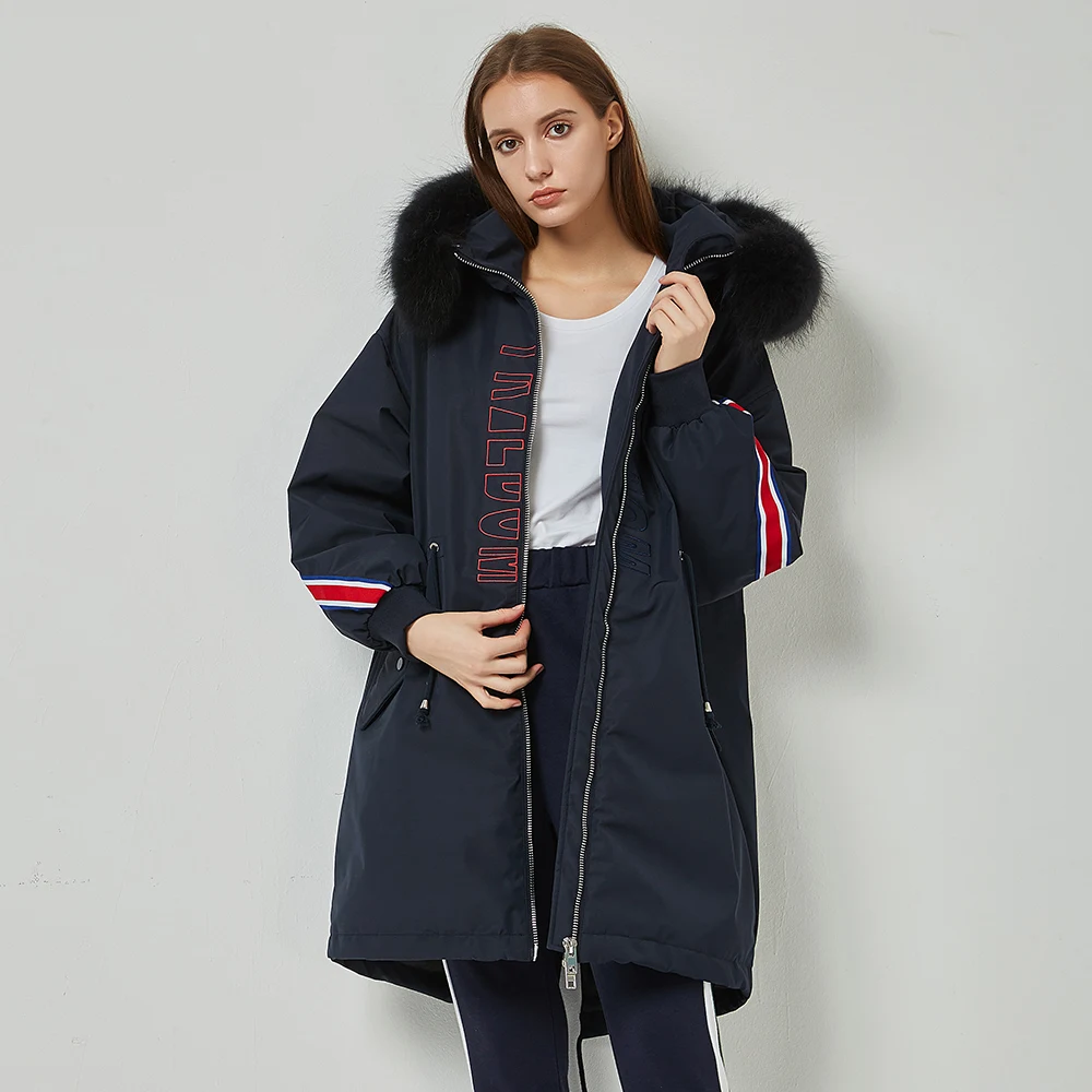 
Plus Size Fur Hooded Ladies Winter Long Padding Puff Jackets Women Down Coats 