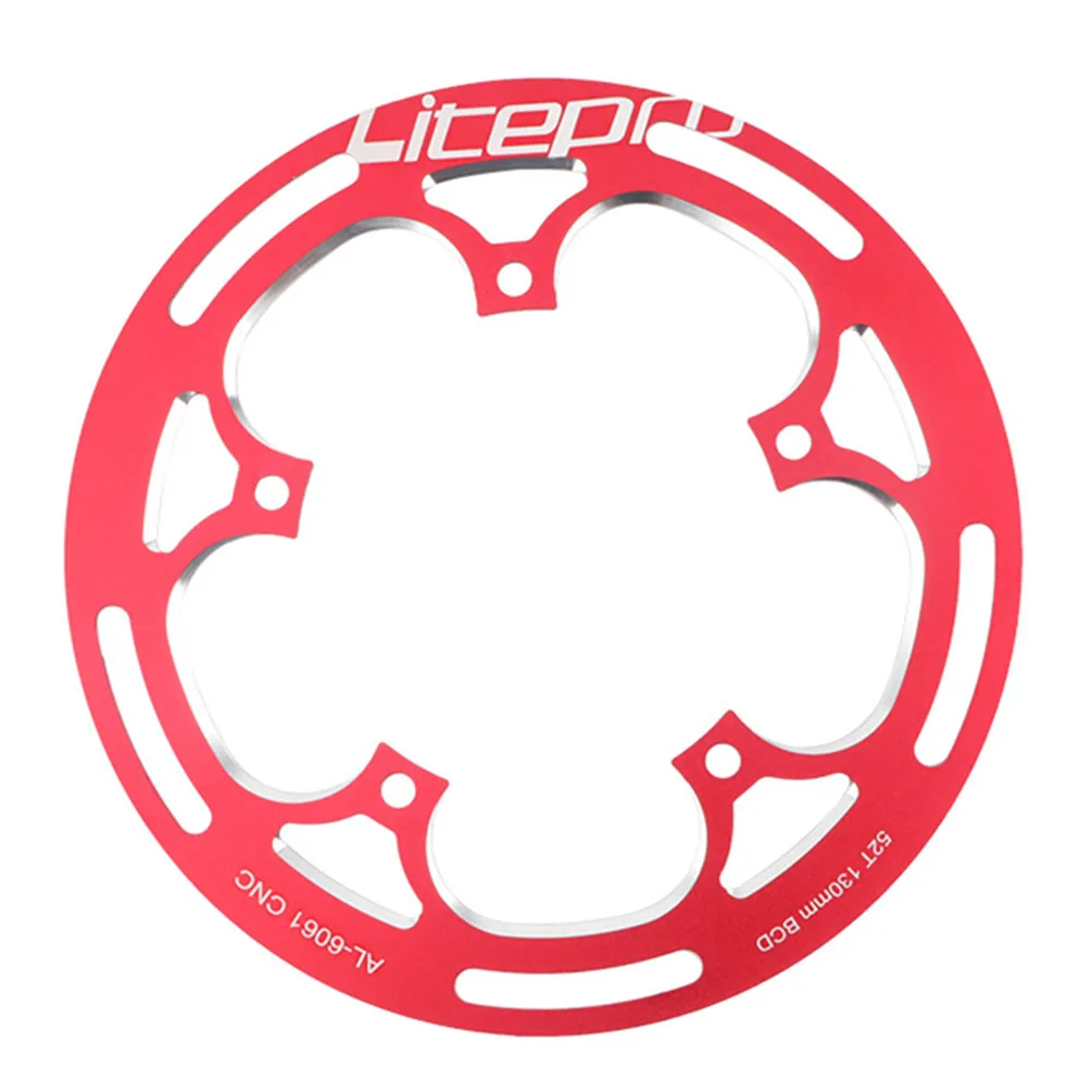 Litepro Folding Bike Chainwheel-Protector Crankset  Aluminum Alloy Bicycle Chainring Guard 50/52/53/54T Cover