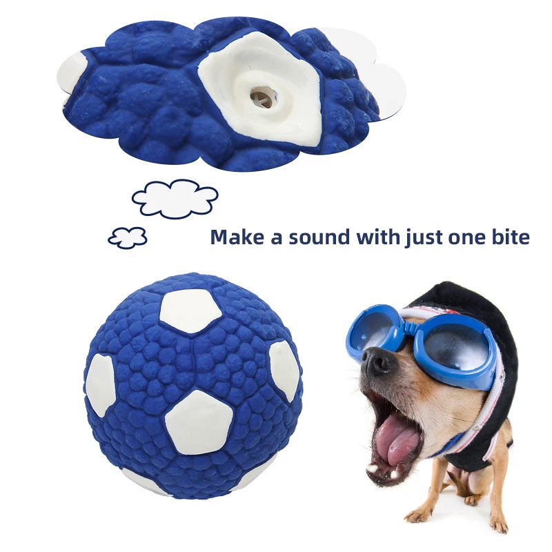 Hot Sell Squeaky Pet Training Toy Rubber Tennis, Rugby,Volleyball,Football Dog Toy Balls Wholesale