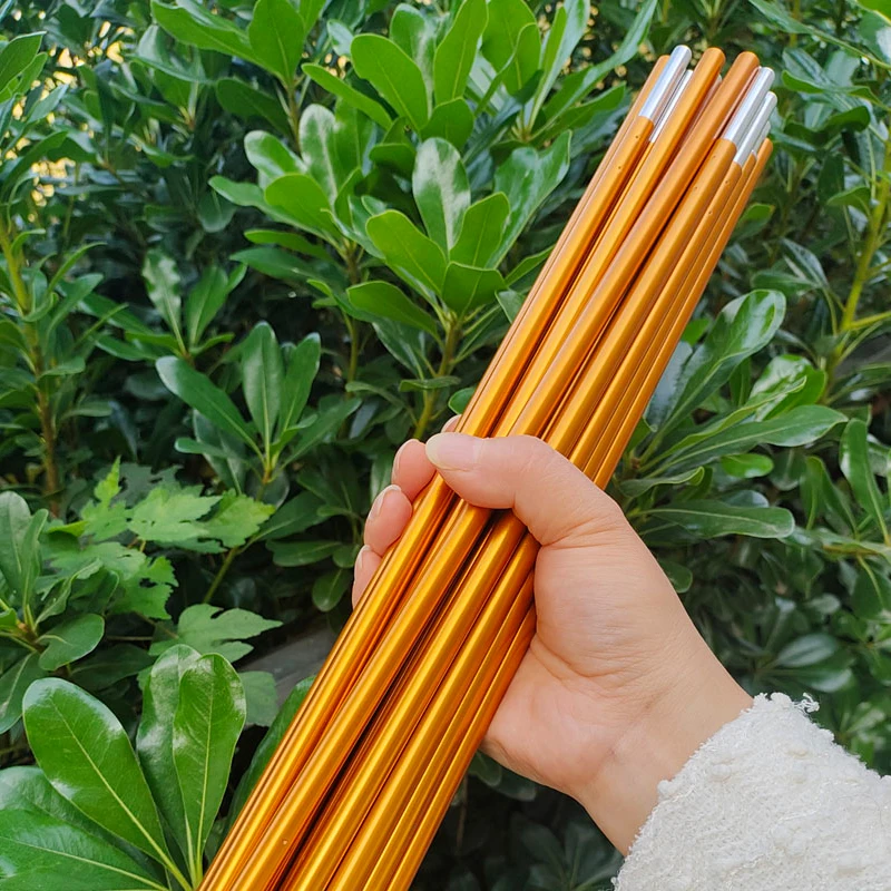 High Strength Rods Flexible Fiberglass Camping Telescoping Tent Pole Stick Light Weight Black Aluminum Rods