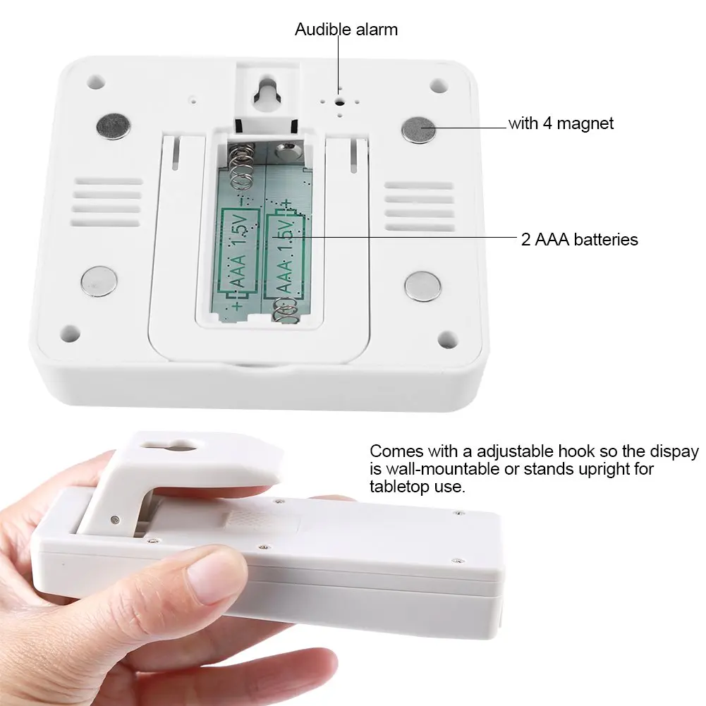 Wireless Temperature measurement tester for refrigeration Thermometer with 2 Remote Sensors