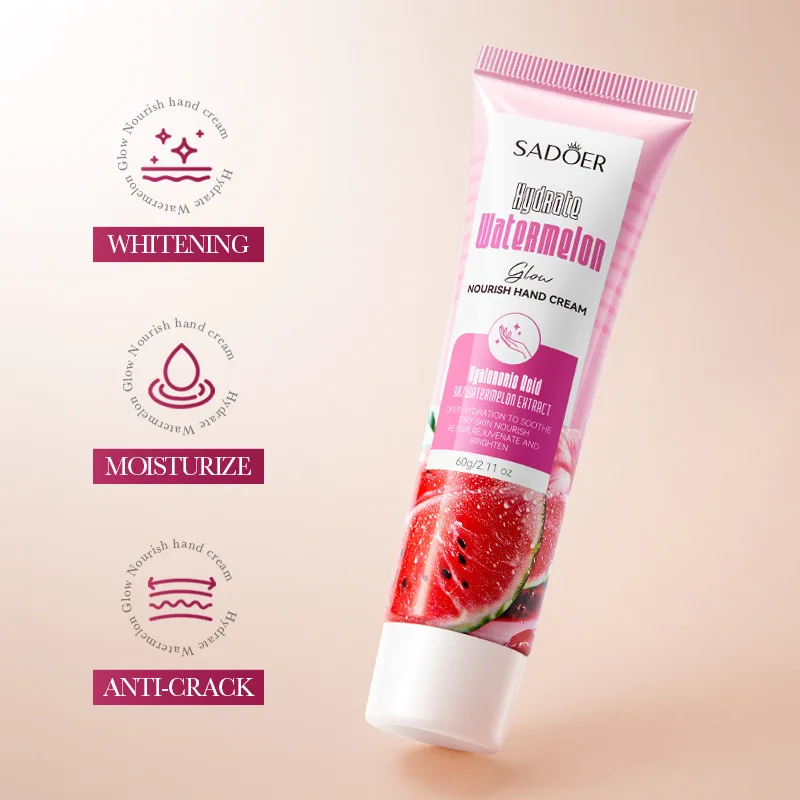 60g Watermelon Wholesale Private Label in Stock Mini Hand Cream Lotion Moisturizing Natural Cream
