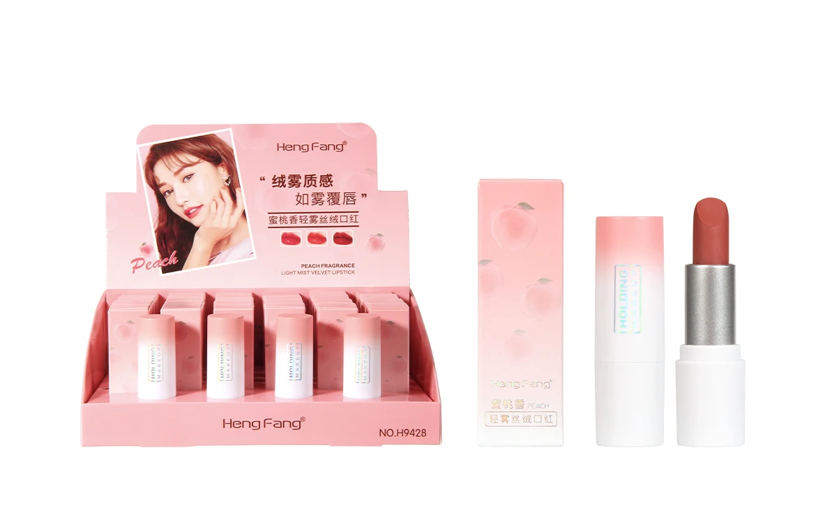 Pink peach High quality and high pigment  waterproof giant lipstick prop customized private label Lipstick