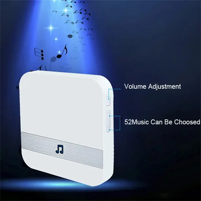Wholesale 433MHz Wireless Plug-in Doorbell Cordless EU/US/UK Plug with 52 Chime