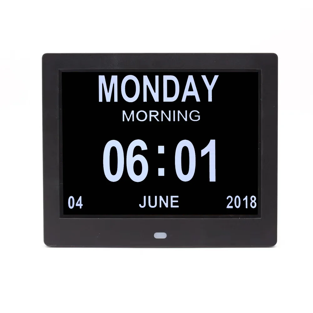 8 Inch Day Clock Calendar for Memory Loss Alzheimers Dementia Patients Elderly Seniors digital alarm day time clock