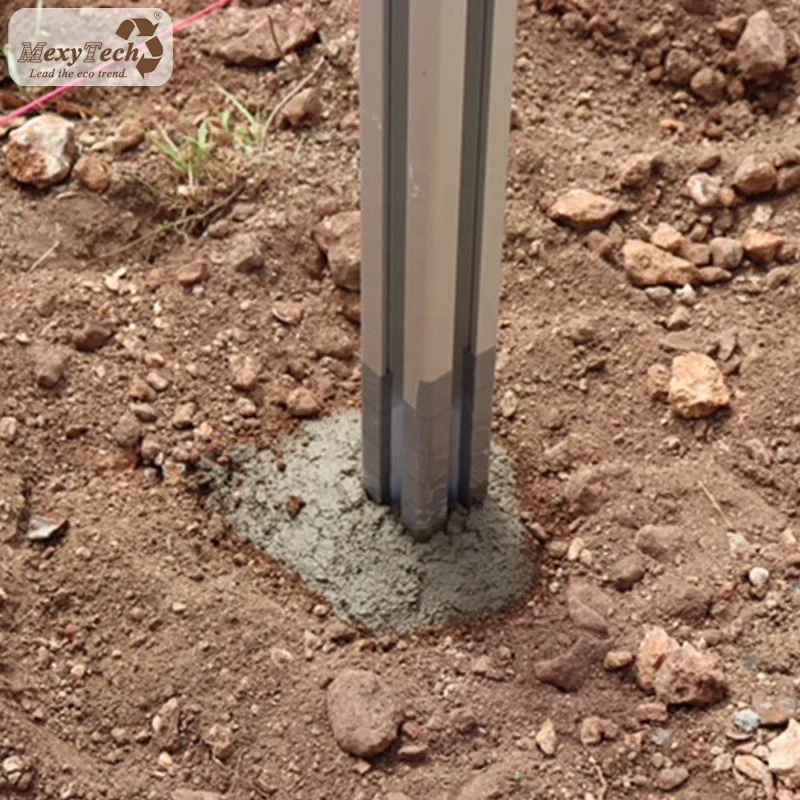 Durable 6x6  garden fence privacy trellis design  wpc garden fence with aluminium post strong system