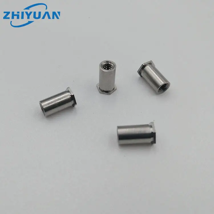 SOS-M3-8-18mm Stainless steel hexagon through hole internal threaded rivet nut column self-locking bracket fasteners