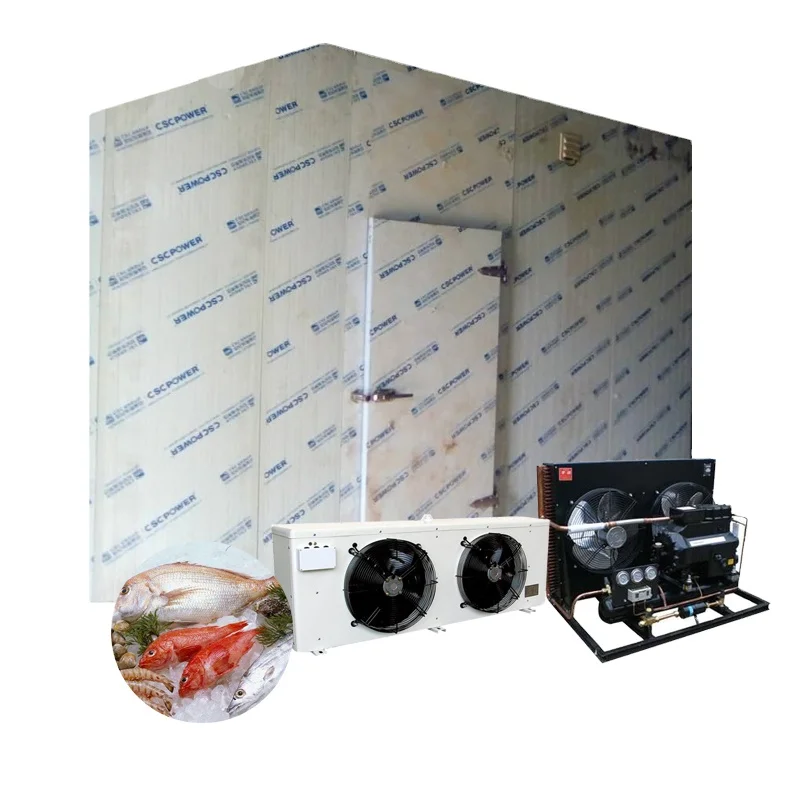 Restaurant Seafood Fish Meat Cold Storage Room Deep Cold Room Commercial Used Walk In Freezer Room Compressor