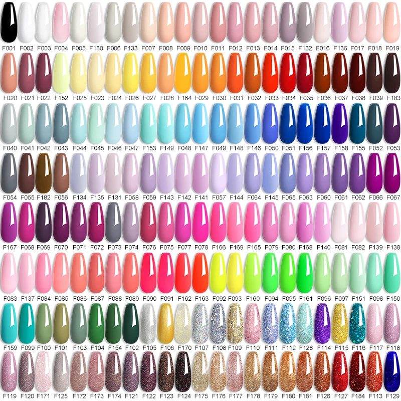 LILYCUTE 184 Colors Gel Nail Polish OEM Custom Logo Private Label Solid Color Glitter Soak Off UV LED Polish Gel Nails