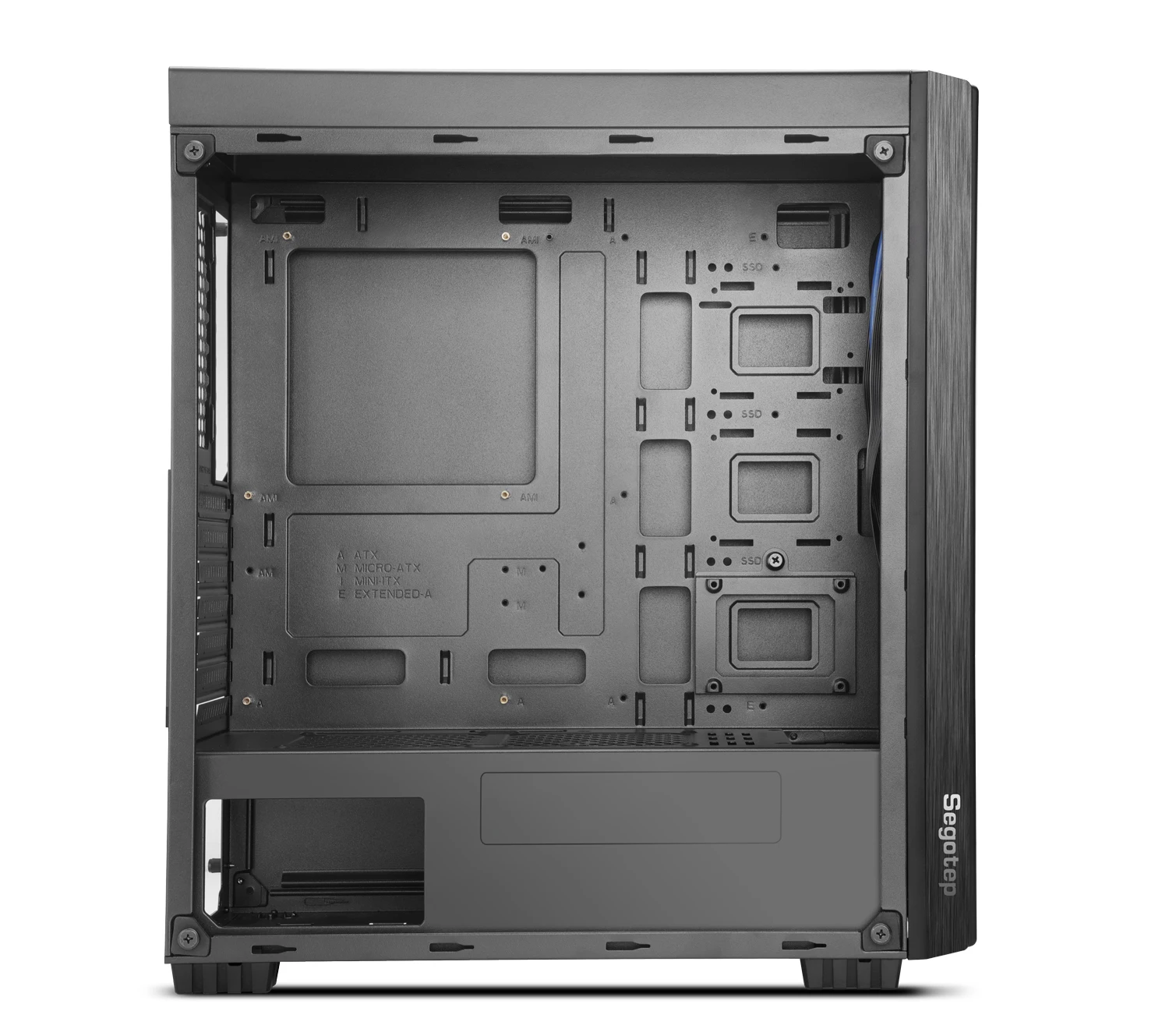 Блок питания ATX/M-ATX/ETX сетка Pc корпус Full Tower SSI-EEB двухстороннюю материнская плата Rgb чехол для ПК Segotep