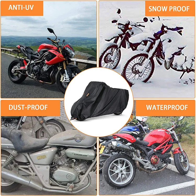 Классический черный Водонепроницаемый/Устойчивый К УФ/ветру/Устойчивый к разрыву чехол для мотоцикла