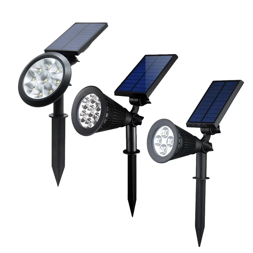 Outdoor 4 LED Waterproof Landscape Wall Solar Ground Light for Garden