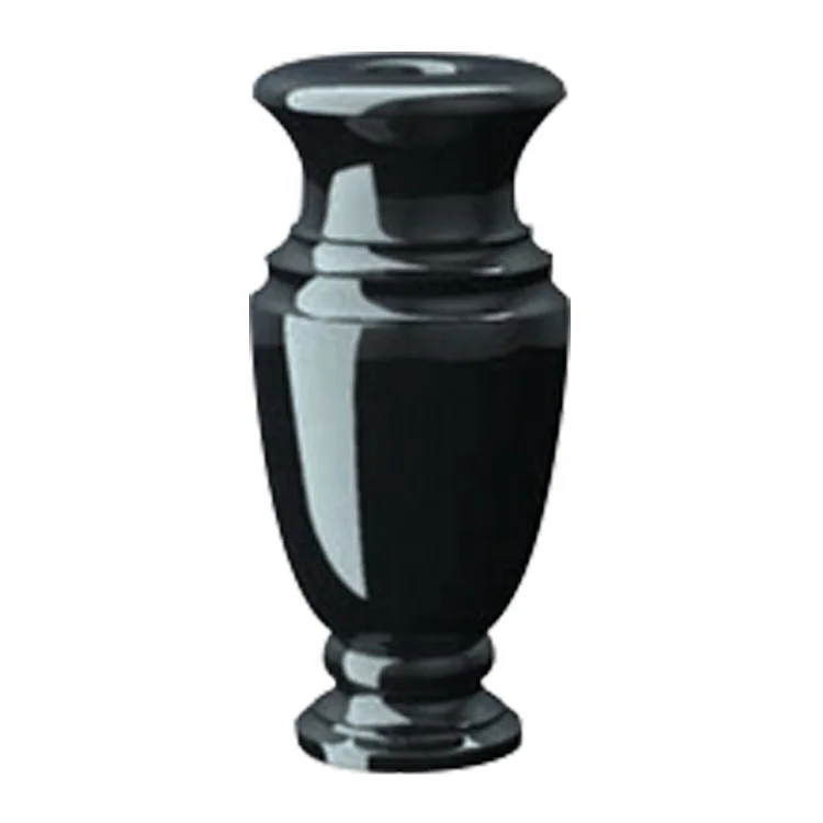 JK Cemetery black granite flower vases for headstones