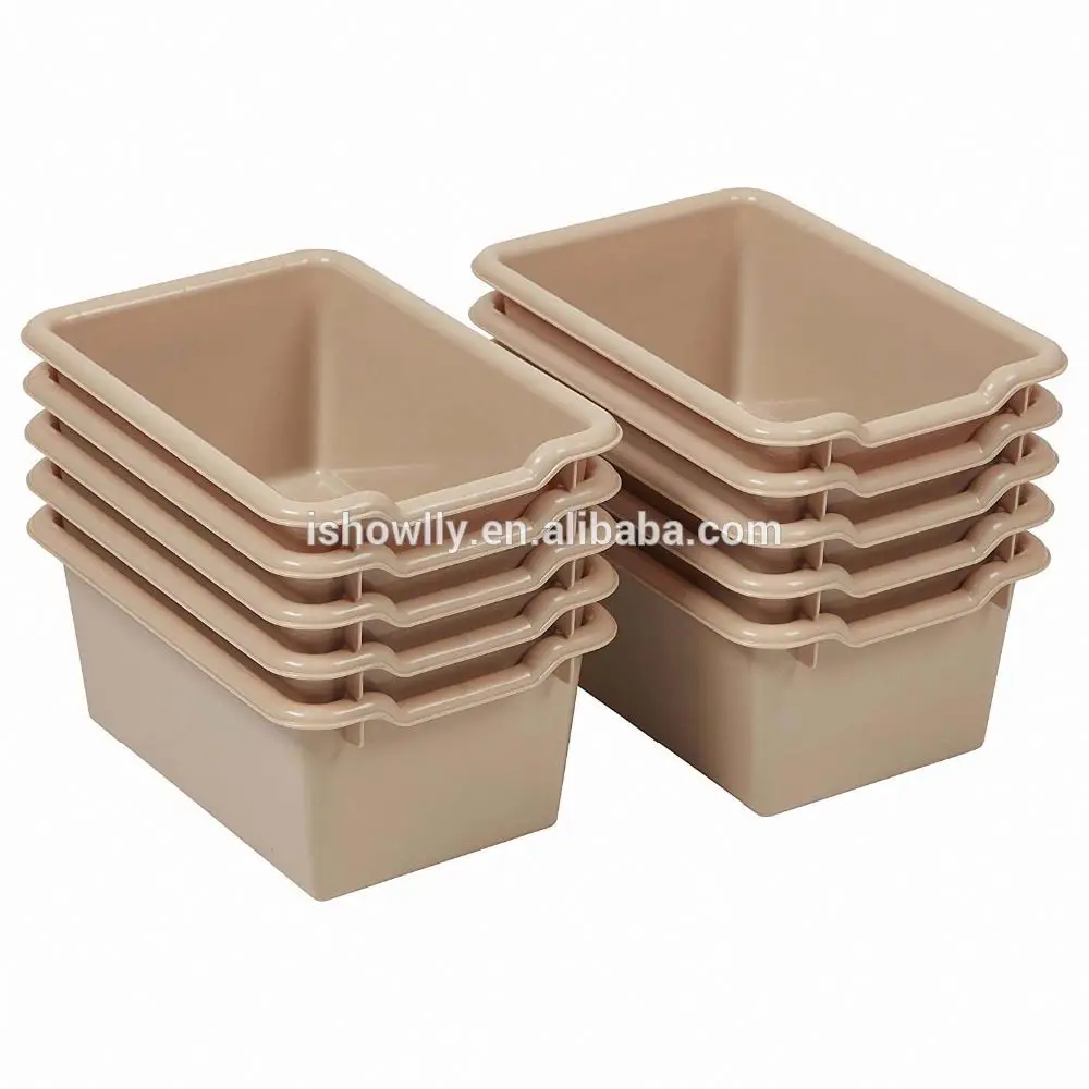
New Arrival Cheap Competitive Price Plastic Sand Scoop Front Storage Bins Heavy Duty Tubs Stackable Containers Storage Boxes 
