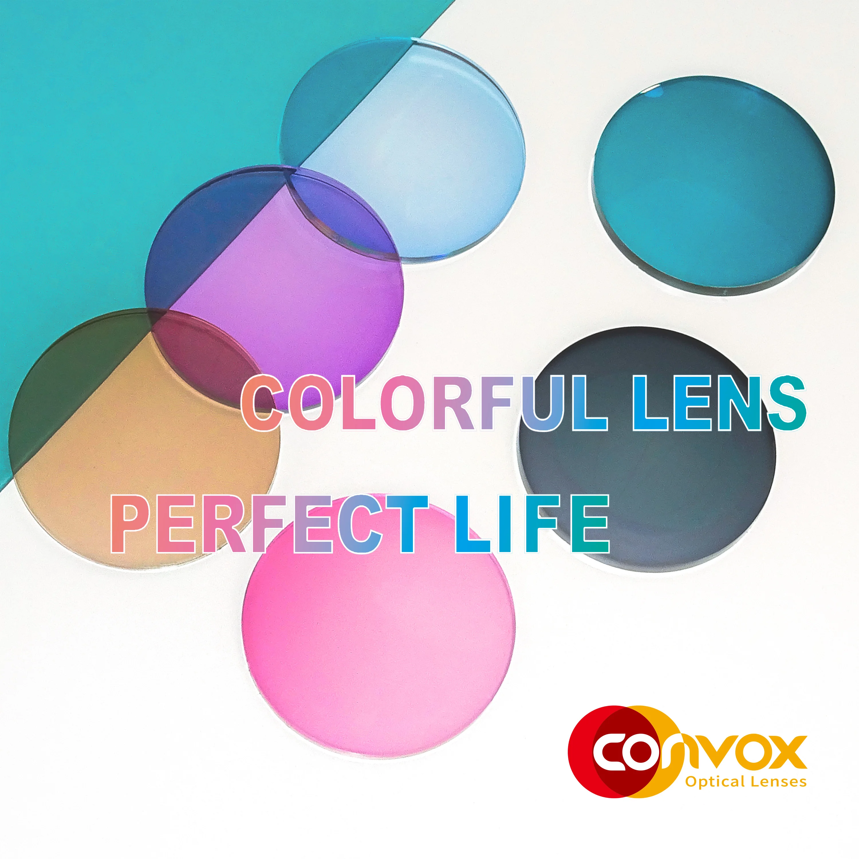 CONVOX 1.56 hmc danyang blue cut uv420 photo gray spectacle lentes optical lenses