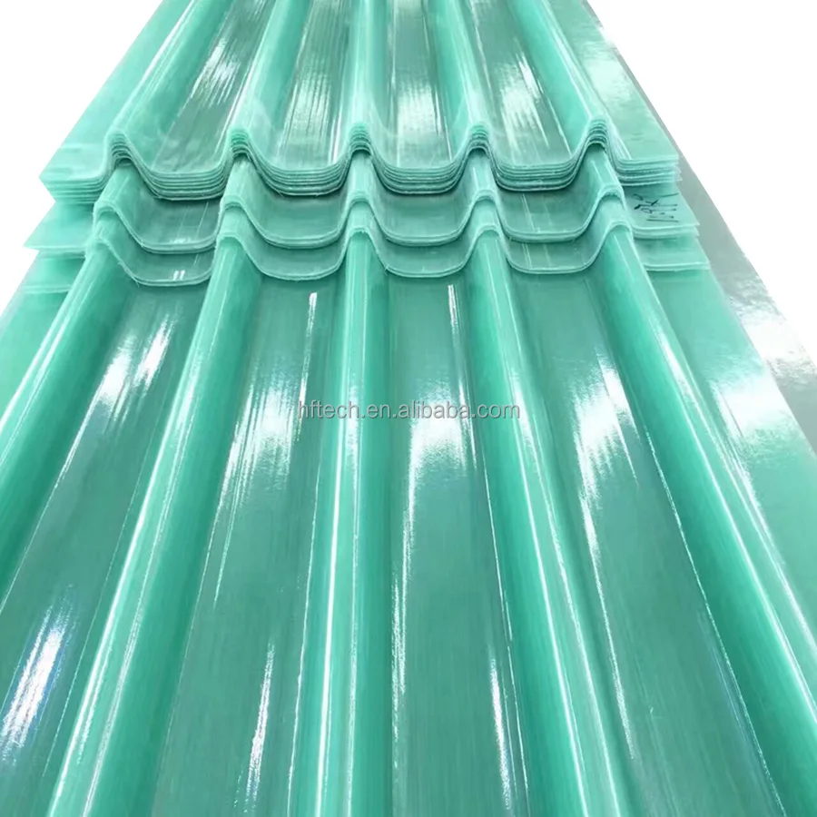 Composite FRP Gel Coated Corrugated GRP Panel Rooflight Translucent Fiberglass Roof Panels