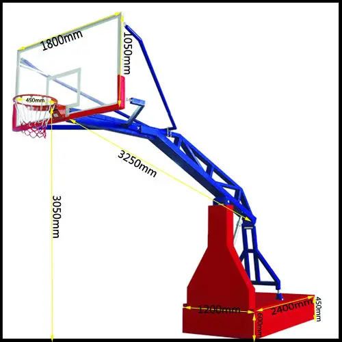Removable Basketball Hoop Stand With Basketball Backboard Outdoor Basketball Rim For Sale