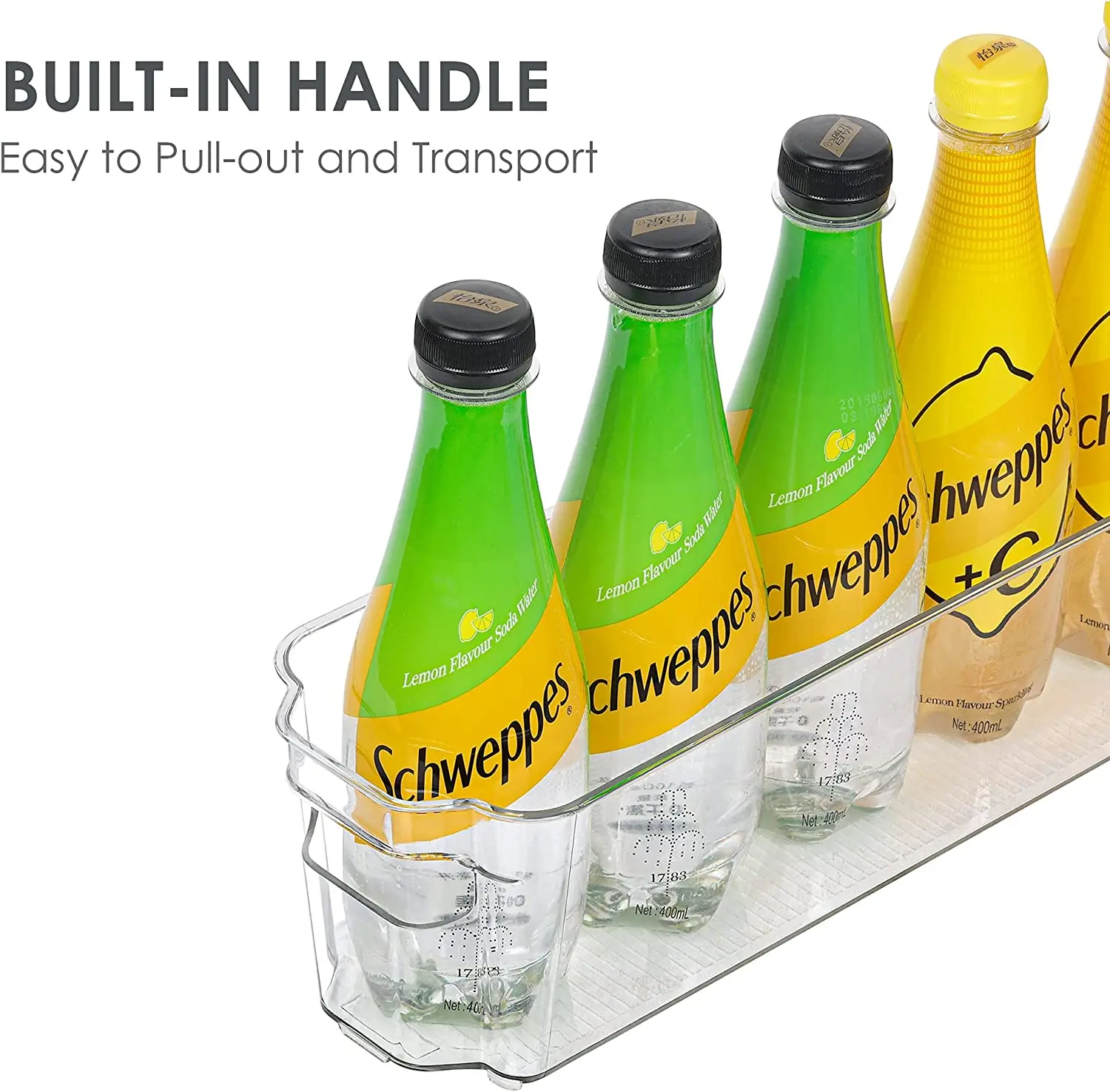 Plastic Refrigerator Storage Box Fridge Storage Bins Kitchen Storage Organiser Pantry Organizers Milk Soda Can Container Clear