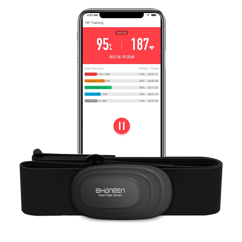 
Cycling ANT+ and Bluetooh Band Chest Strap Smart Sensor Heart Rate Monitor 