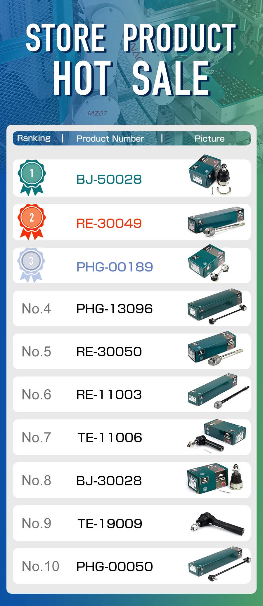 RE-50171 TOMOI Auto car parts rack end Assembly 4550360040 45503-60040 for toyota