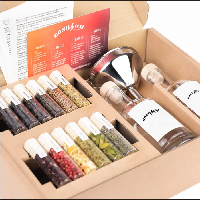 12 Spices Gin-making Non-alcoholic Gin And Garnish Set Diy Kit WHISKY Infusion Funnel Jigger Whiskey Ice Stone