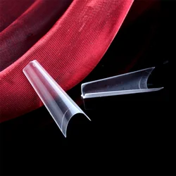 Ultra thin gel press on nail tips Matte inside Deep C curve False nail tips 500