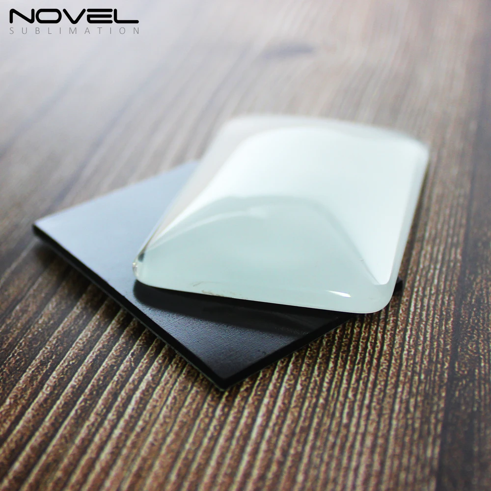 Sublimation Blank Glass Crystal Message Sticker Home Decor Fridge Magnets