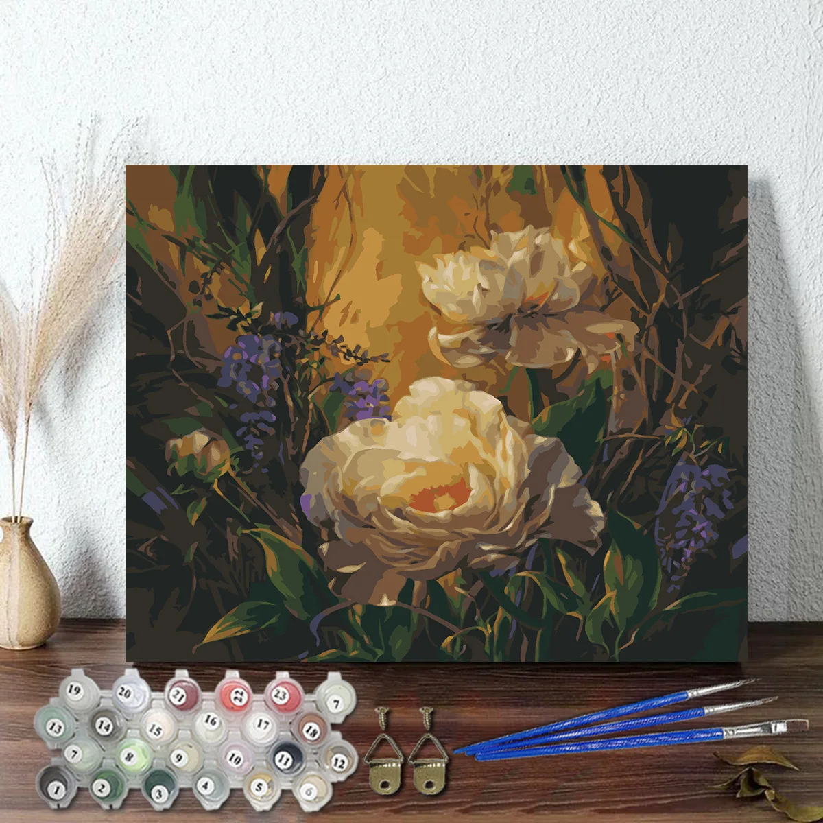 European Flower Life Tree Starry Sky Digital Oil Painting By Numbers On Canvas